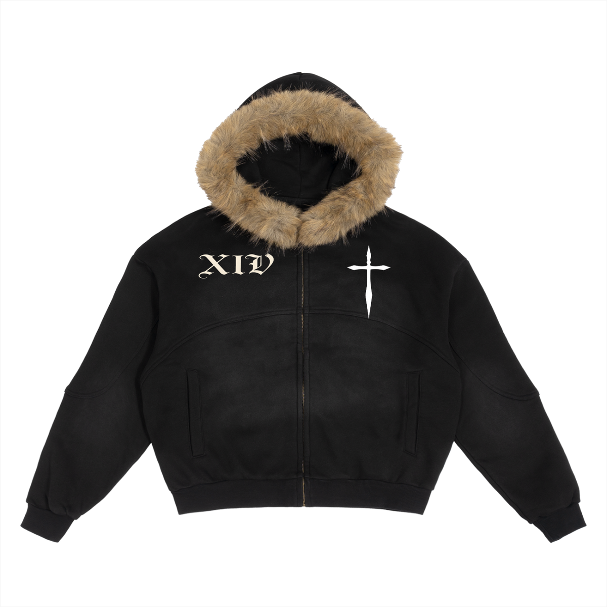 Xiv Fur Hoodie